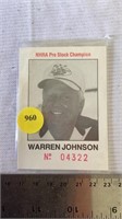 Warren Johnson card
