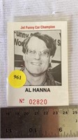 Al Hanna jet funny car champion card