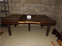 Antique Wood Farm Table w/ 2 Leves