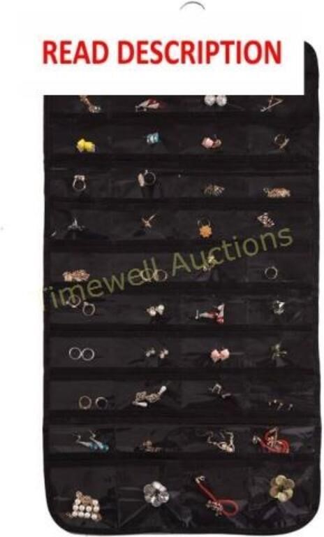 Suntrade 80 Pockets Jewelry Organizer (Black)