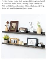 NEW Set of 2 Picture Ledge Wall Shelves, Rustic