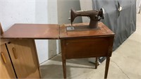 New Home sewing machine and table