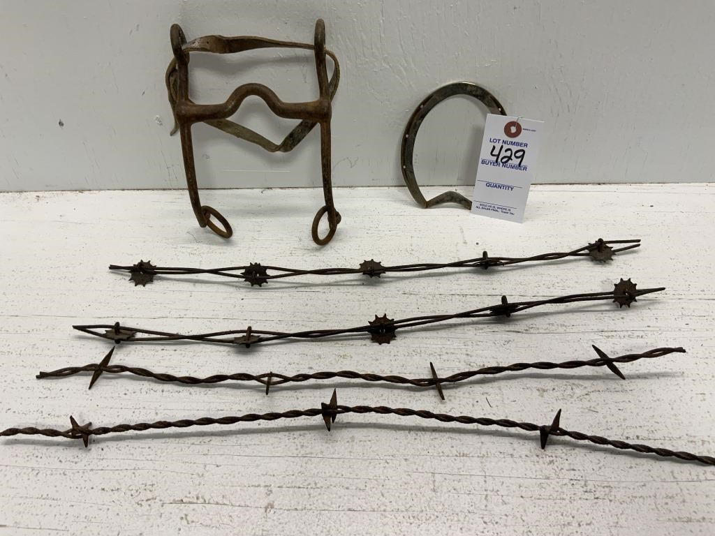 Antique Barbed Wire, Port Mouth Bit, Race-Horse