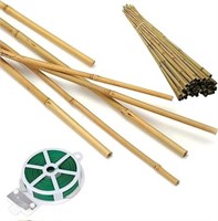 50 Pack 4ft Bamboo Plant Stakes For Wood Garden