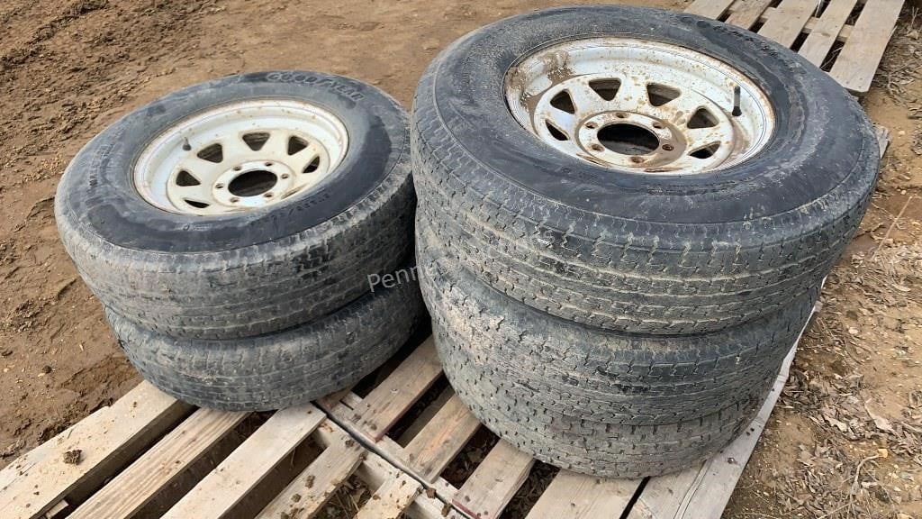 235/80R16 Trailer Tires w/ Rims