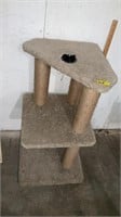 Carpeted Cat tree, 3 levels