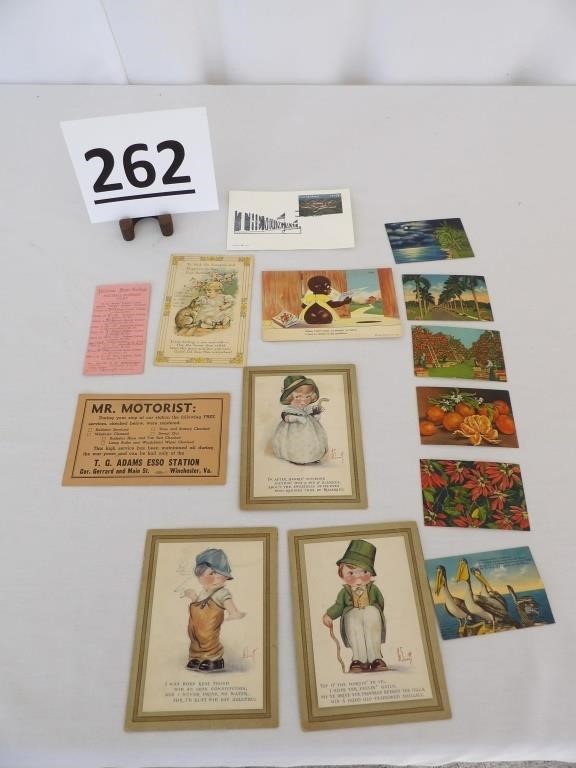 Vintage Post Cards & Adv. Items