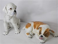 Vintage Italian ceramic hand-painted dogs