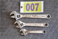 Craftsman 6" , 8" & 10" adj wrenches