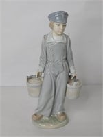 Lladro porcelain Dutch boy holding pails