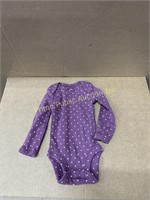 Carter's Preemie Polka Dot Purple Bodysuit