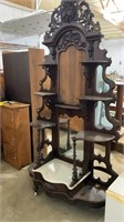 Walnut Etagere 50in x 10’ approximately