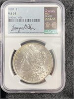 1887 MS 64 Morgan Dollar