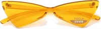 OLINOWL Triangle Rimless Sunglasses  Orange