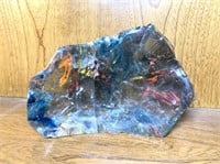 Slag Glass with Cased Colored Glass