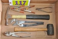 Pliers, claw hammer & more