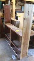 WOOD TABLE, BOOK SHELF & OTHER