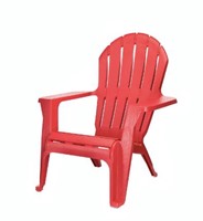 RED PATIO PLASTIC CHAIR $30