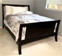 Dark Brown Full Size Sleigh Bed
