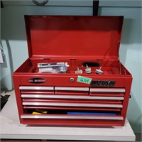 G704 Red tool box w some tools