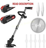 20V Cordless Weed Wacker with Batteries & Charger