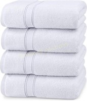 Utopia 4 Pack Cotton Towels (27x54) - White
