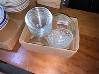lot of vintage glass servingware