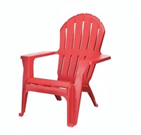 RED PATIO PLASTIC CHAIR $30