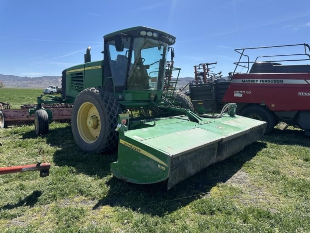 2012 John Deere R450 Swather w/JD 995 Rotary Head