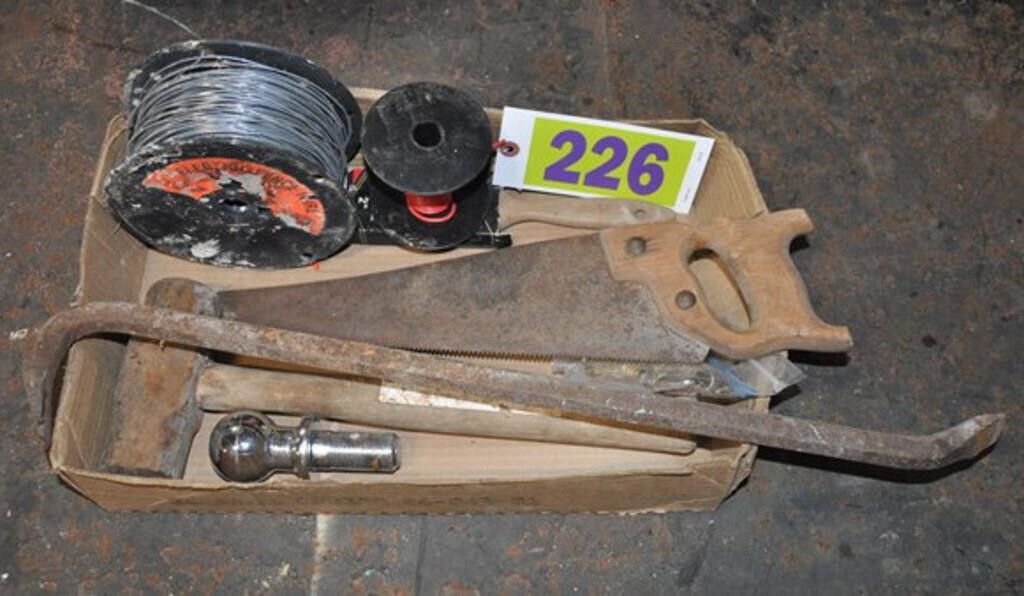 Hand sledge, fence wire & more