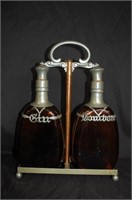 Gin/Bourbon Locking Decanter Carrier-No Keys