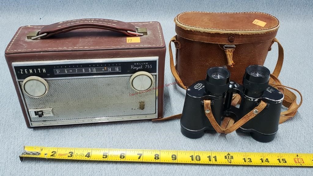 Stellar 8x30 Binoculars & Vintage Zenith Radio