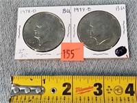 2- Eisenhower BU $1 Coins