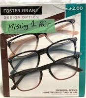 Foster Grant Reading Glasses *missing 1 Pair