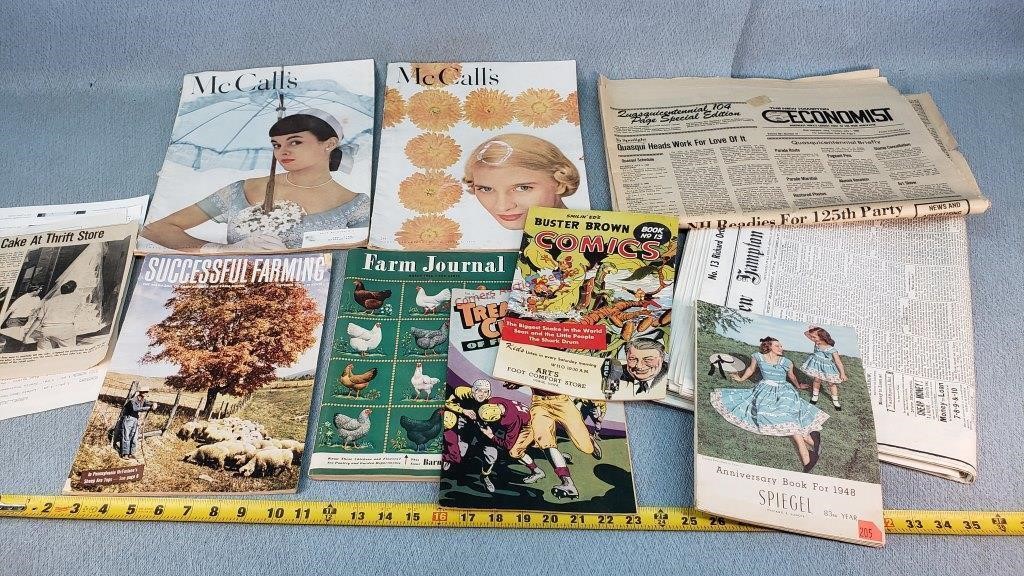 Vintage Magazines, Comic Book, & Papers