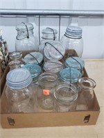 Flat Of Vintage Canning Jars