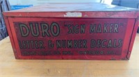 Antique DURO Sign Maker Numbers&Letters