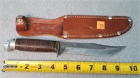 Western 10" Knife w/ Leather Sheath