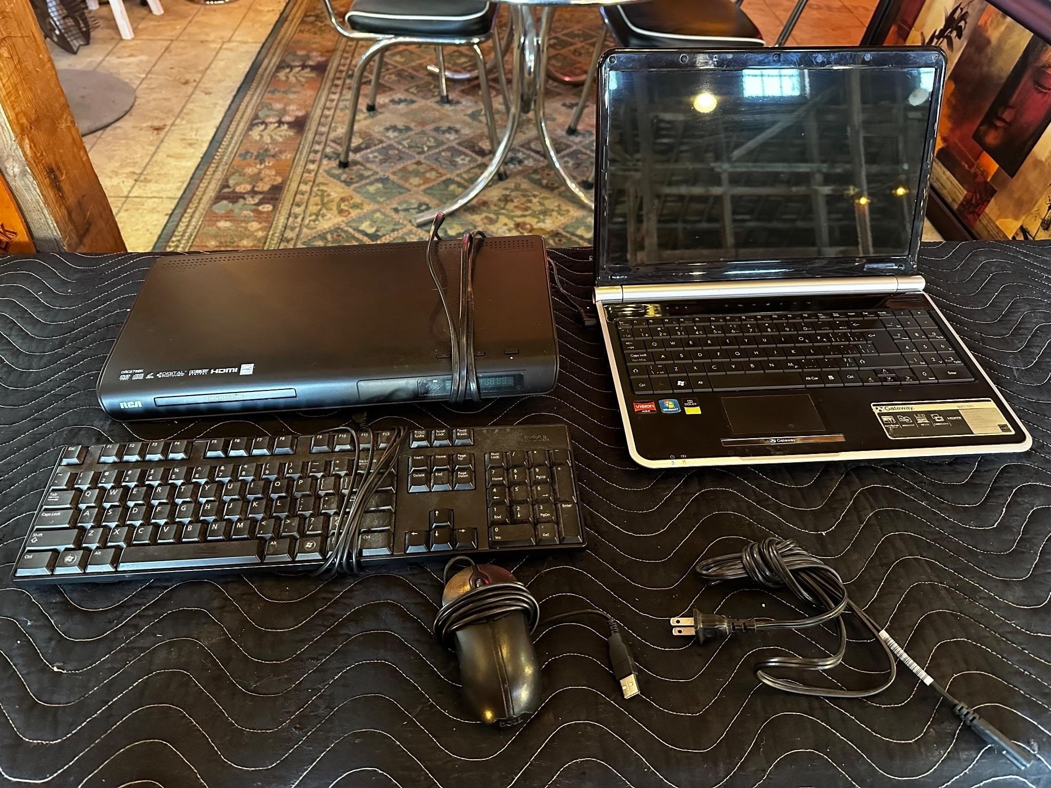 Old Laptop/DVD Player/Keyboard/Mouse