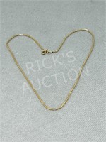 14k gold box link chain - 4g - 14" L