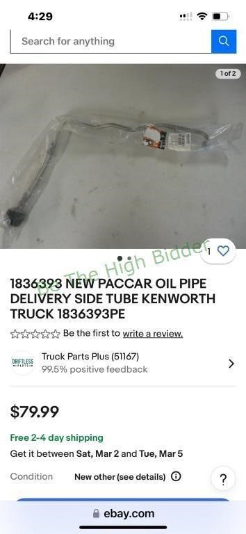 Kenworth oil pipe