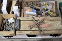 PALLET OF ASSORTED TOOLS AND OUTSIDE ITEMS