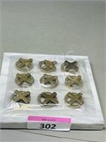 Brass & marble tic tac toe game - 6.5" sq