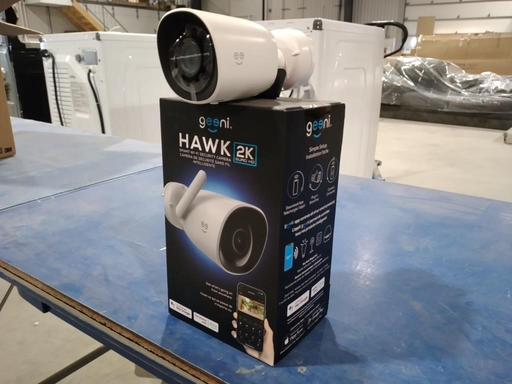 (2) Geeni Hawk 2K Smart Security Cameras