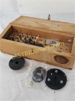 Router Bits in Wooden Box