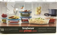 Snapware Glass Container Set 18 Piece *opened Box