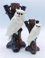 Czechoslovakian Owl Vases.
