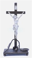 Hand Worked Cast Iron Acorn Altar Crucifix.