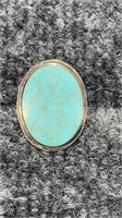 Sterling Silver Turquoise Ring 5.35 grams Size 7