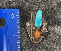Native American Navajo Ring Turquoise Size 7